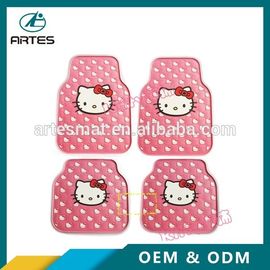 Left And Right Hand Driving Universal Car Floor Mats Hello Kitty Cartoon Pattern