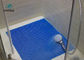 Eco - Friendly Anti Slip Bathroom Floor Mats Hollow Shiny Fashion Blue Color
